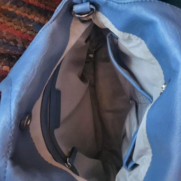 INC Blue Leather Purse - Picture 6 of 10